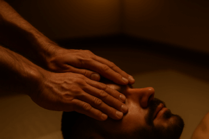 Massoterapeuta homem massagem em Pirenópolis